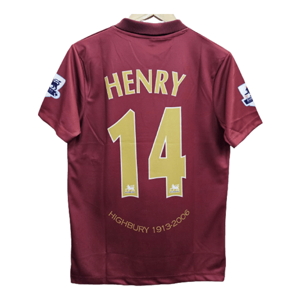 Arsenal Henry 2005-06 Embroidery Home Jersey Retro Collection