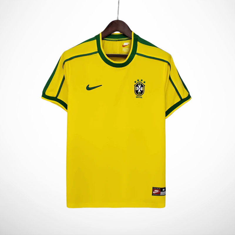 Brazil Home - Retrô 1998 Jersey - image 3