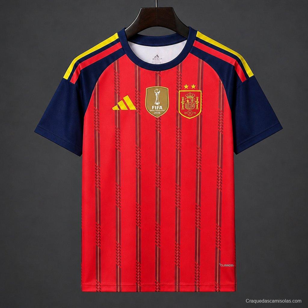 Spain 2026 home World Cup Patch Champion - Fan Version