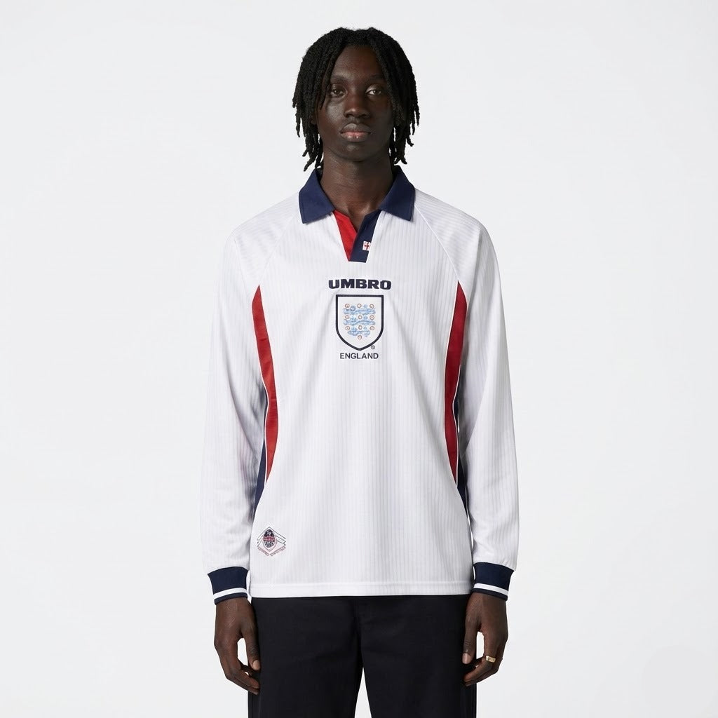Retrô England 1998/99 Home Long Sleeve Jersey - image 1