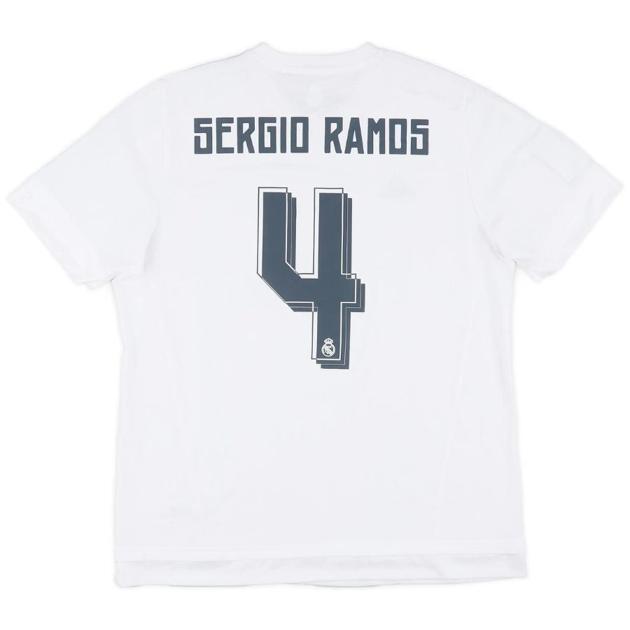 Sergio Ramos #4 Real Madrid Home Retro Jersey 2015/16 - image 1
