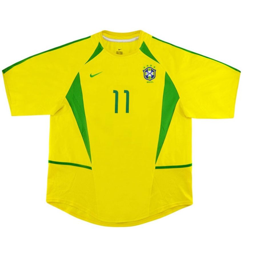 Ronaldinho 11 Brazil Home Retro 2002 World Cup Ronaldo Ronaldinho Rivaldo - image 2