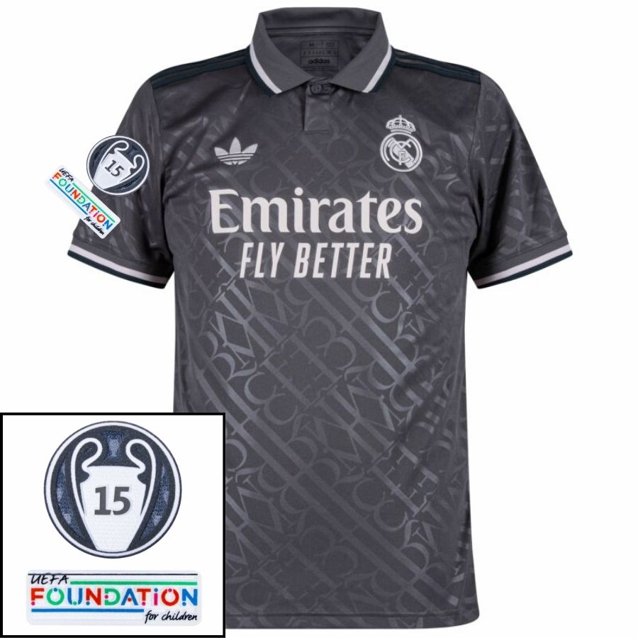 Real Madrid Third Fan Jersey 2024/25 es UCL UEFA Foundation (Official Printing)