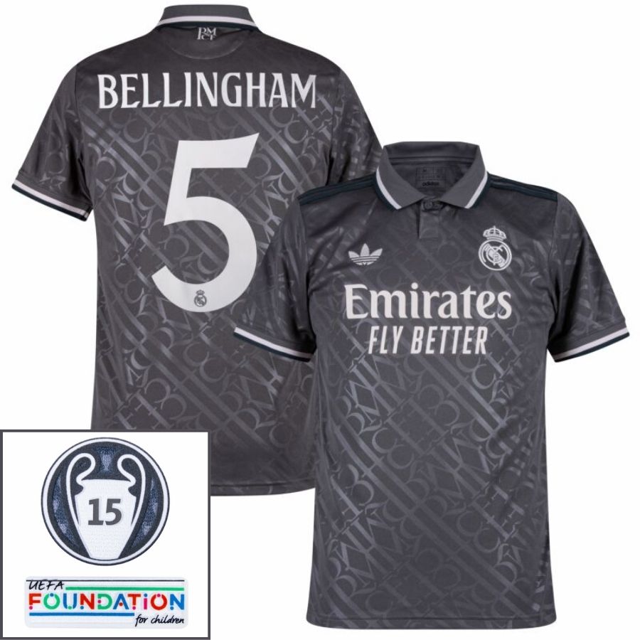 Real Madrid Third Fan Jersey 2024/25 es UCL UEFA Foundation (Official Printing)