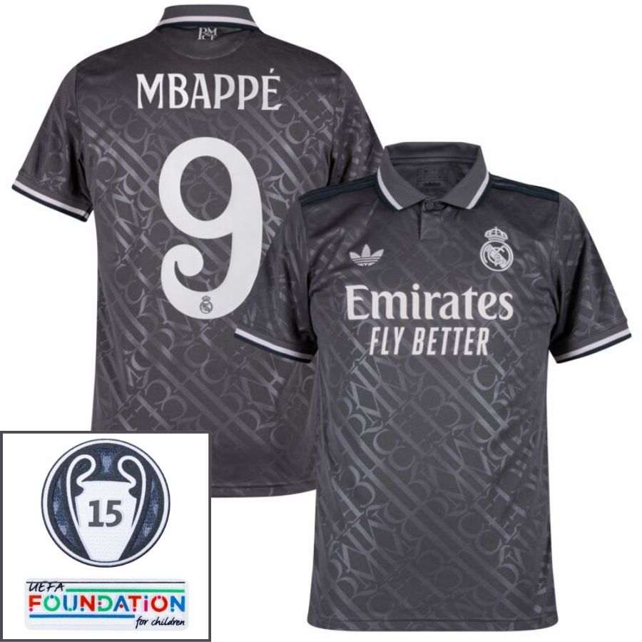 Real Madrid Third Fan Jersey 2024/25 es UCL UEFA Foundation (Official Printing)