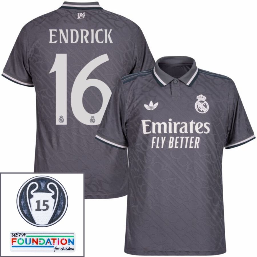 Real Madrid Third Fan Jersey 2024/25 es UCL UEFA Foundation (Official Printing)