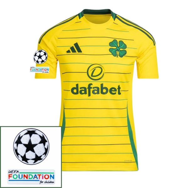Celtic Away 2024/25 Patches UCL UEFA Foundation (Official Printing)