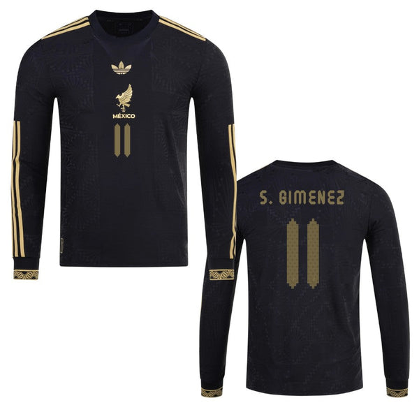 Mexico Santiago Giménez 2025 Special Edition Long Sleeve Authentic Player Third Jersey by ad