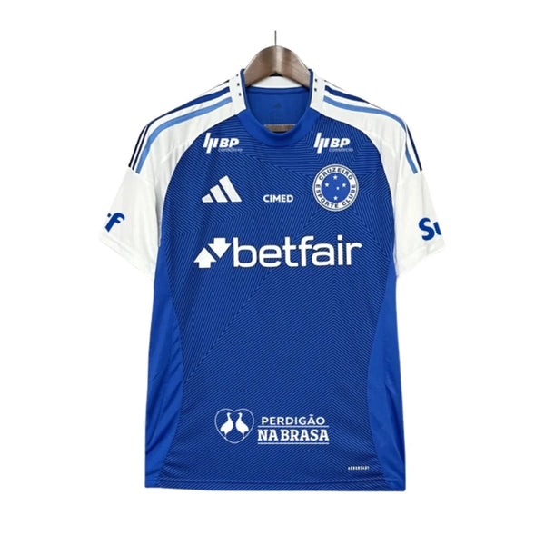 Cruzeiro Home Jersey 2025/26 + Todos os Patrocinios + Patchs Sul Americana 2025