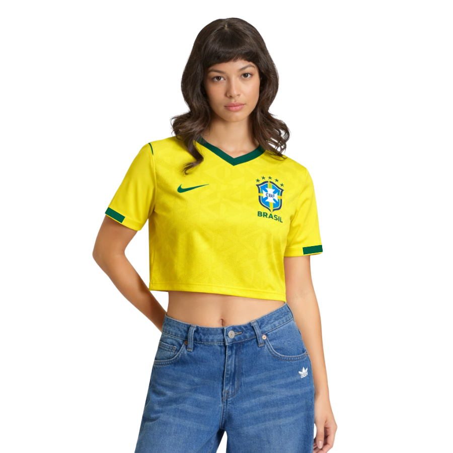 Cropped Brazil Women home 2025 - Fan Version Brasil - image 1