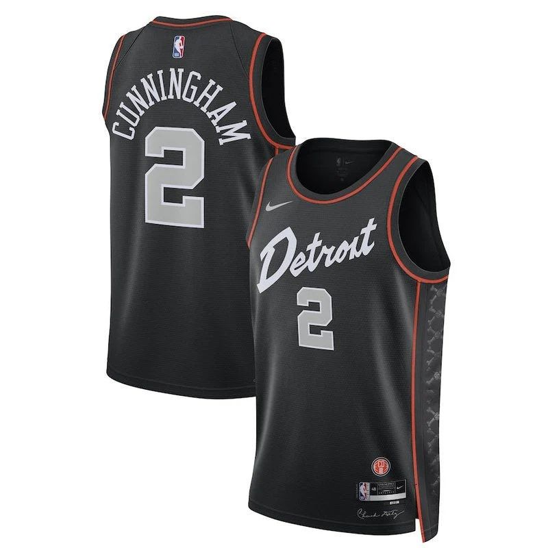 Cade Cunningham Detroit Pistons Unisex 23/24 NBA Jersey - Black - City Edition - image 1