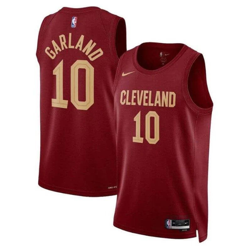 Darius Garland 10 Cleveland Cavaliers 22/23 NBA Jersey Wine - Icon Edition - image 1