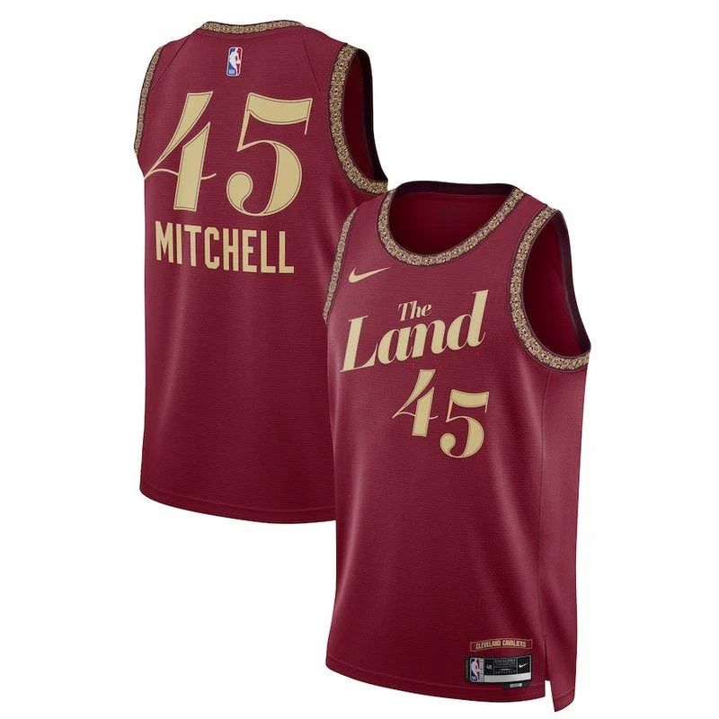Donovan Mitchell Cleveland Cavaliers Unisex 23/24 NBA Jersey - Wine - City Edition - image 1