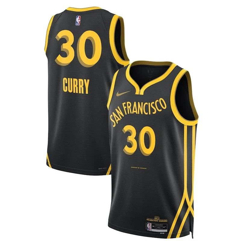 Stephen Curry Golden State Warriors Unisex 23/24 NBA Jersey - Black - City Edition - image 1