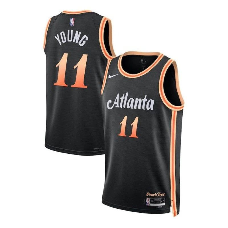 Trae Young Atlanta Hawks 22/23 Unisex NBA Jersey - City Edition - Black - image 1