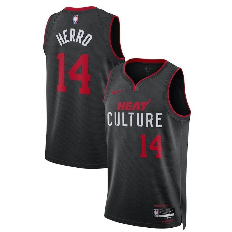 Tyler Herro Miami Heat Unisex 23/24 NBA Jersey - Black - City Edition - image 1