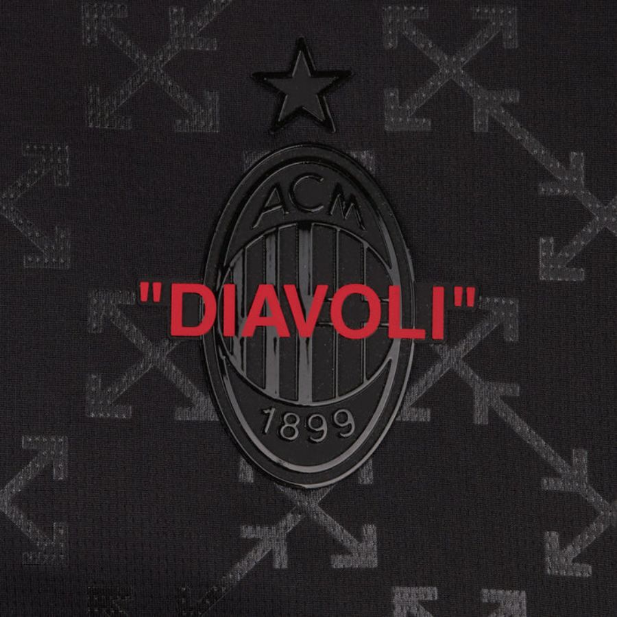 AC Milan BLACK JERSEY DIAVOLI X OFF-WHITE Fan Jersey 2025 - image 9