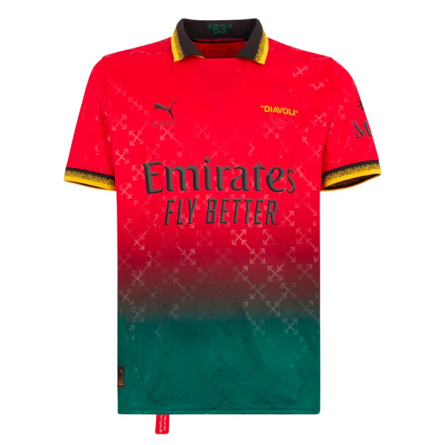 AC Milan RED JERSEY DIAVOLI X OFF-WHITE Fan Jersey 2025 - image 1