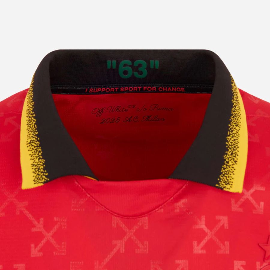 AC Milan RED JERSEY DIAVOLI X OFF-WHITE Fan Jersey 2025 - image 5