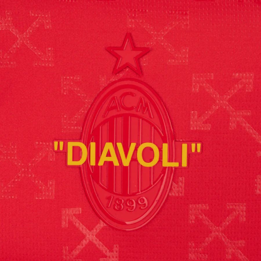 AC Milan RED JERSEY DIAVOLI X OFF-WHITE Fan Jersey 2025 - image 3