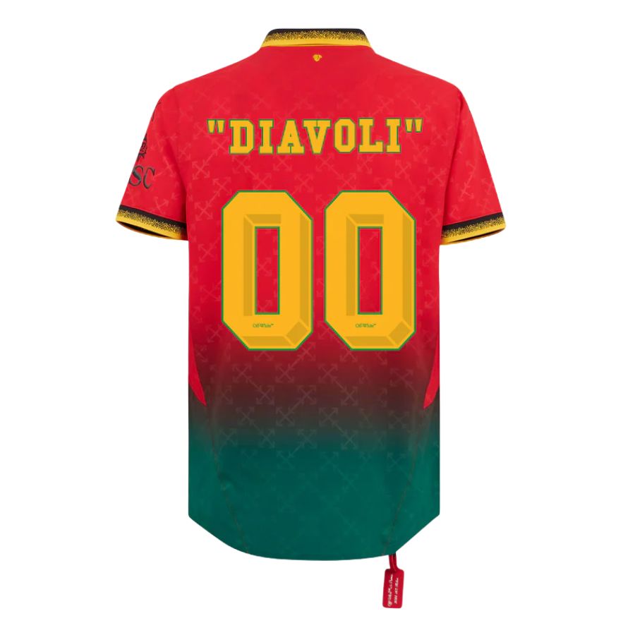 AC Milan RED JERSEY DIAVOLI X OFF-WHITE Fan Jersey 2025 - image 6